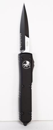 Microtech 120-2T Ultratech Tactical BLK, BLK Aluminum Handle