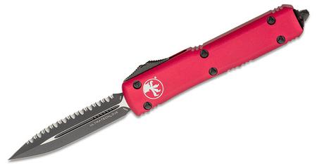 Microtech 122-3RD Ultratech Black P/S D/E, Red Handle