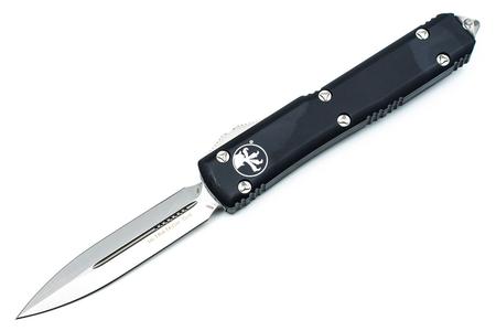 Microtech 122-4 Ultratech Satin, Black Aluminum Handles