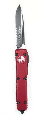 Microtech 121-2MR Ultratech Partial Serration Red