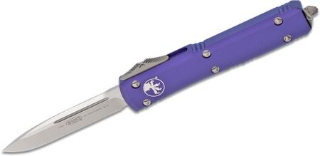 Microtech 121-4PU Ultratech Satin Drop Point, Purple Handles